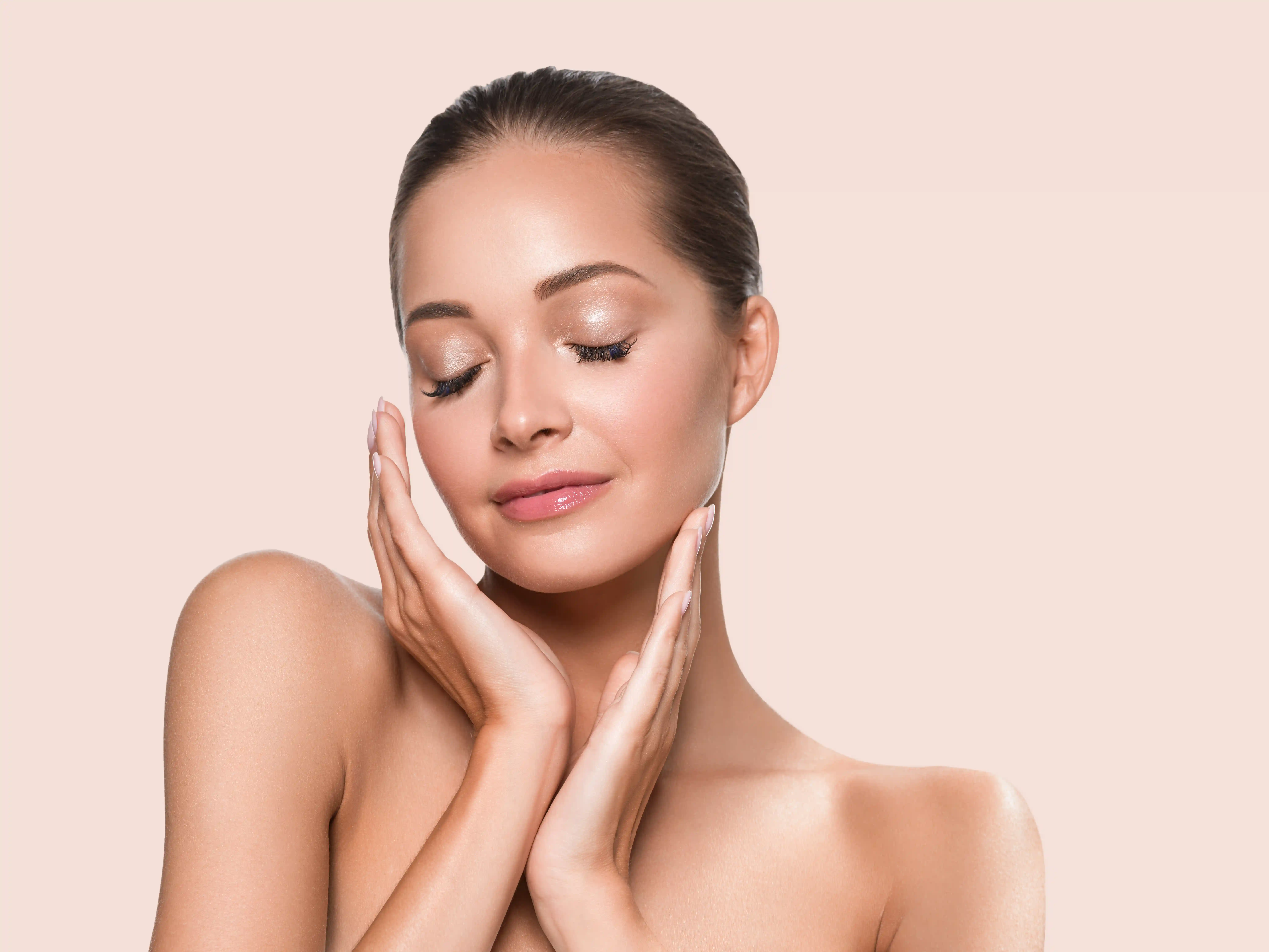 Woman with glowing skin after Vampire Facial PRP treatment in Park City